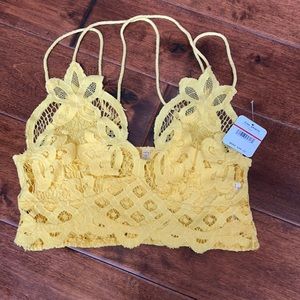 Free people crop lace cami top